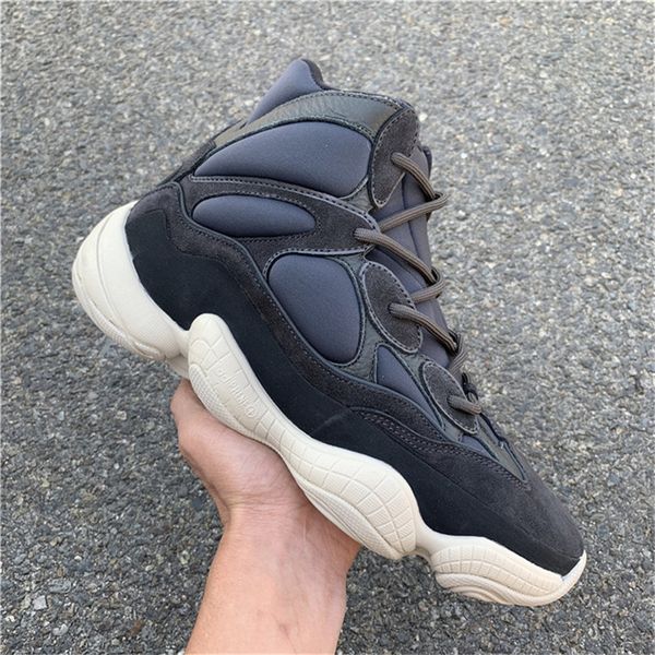 

released authentic originals 500 high slate 3m reflective black white kanye west fw4968 running shoes man woman sports sneakers with box