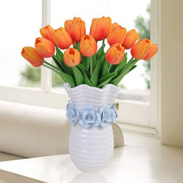 

10pcs tulip flower real touch simulation plant for wedding bouquet decor