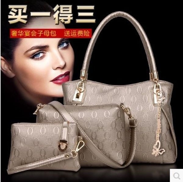 

new style single-shoulder crossbody bag three-piece set handbag
