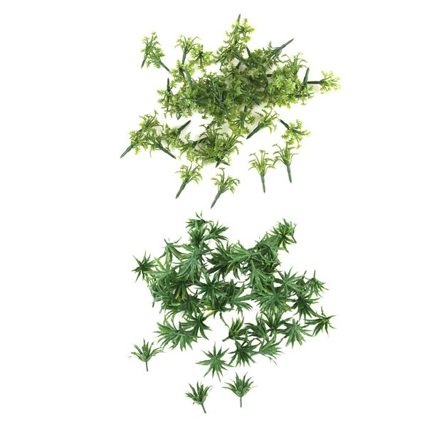 

100pc model train diorama scenery 3.5cm bush shrub green leaves scale ho n z
