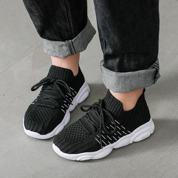 

children kids sneakers girls boys summer running lace up chunky sneaker mesh solid run sport sneakers casual shoes zapatillas, Black;red