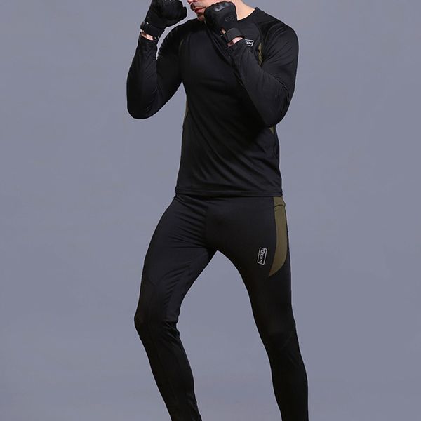

2 pieces sets men new brand tracksuit autumn winter sweatshirt pants for male men's physical fitness set bigsweety, Gray