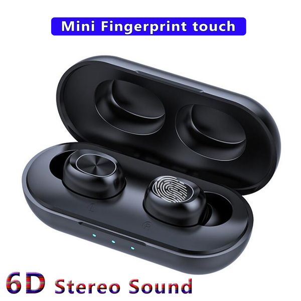 

b5/b9 tws 5.0 bluetooth wireless earphone touch control 6d stereo earbuds bass handsheadset with microphone charging box