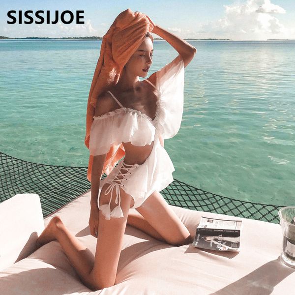 

белый sexy one piece купальники для женщин-офф износа плеча женщины купальники push-up купальники bodysuits бича, White;black