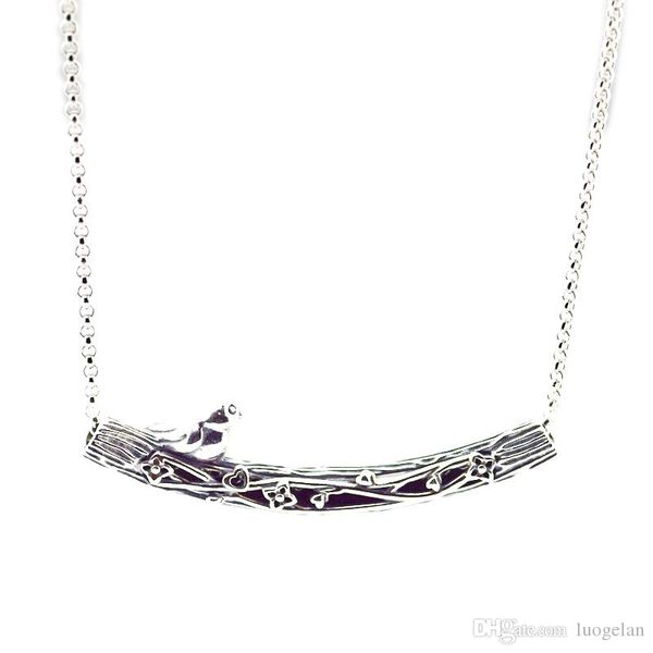 Whole Compatible With Pandora Jewelry 925 Sterling Silver Bird Curved Bar Necklace For Women Original Fashion Pendants Charms Gold Heart - Pandora Jewelry Pendants Whole Compatible With Pandora Jewelry 925 Sterling Silver Bird Curved Bar Necklace For Women Original Fashion Pendants Charms Gold Heart - Pandora Jewelry Pendants