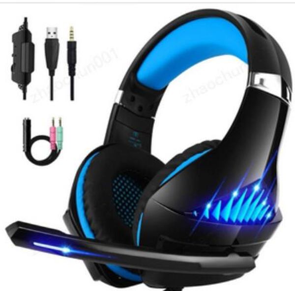 

2019 beexcellent gm-5 gaming headset for ps4 pc xbox one stereo surround sound over ear noise cancelling headphone with mic led light 1pcs