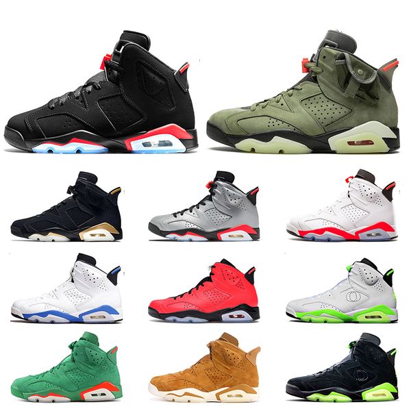 

travis scott 6 6s basketball shoes 3m reflective infrared oregon ducks pe dmp sport blue unc chaussures mens trainers sneakers, White;red