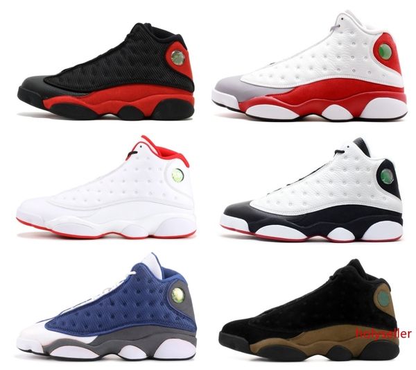 

13 he got game classic 13s basketball shoes olive hyper royal dmp hof black cat play barons grey toe sneakers