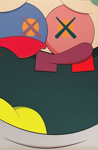 

kaws art blame game № 1 (2014) картина home decor расписанного масло на холст wall art pictures 200530