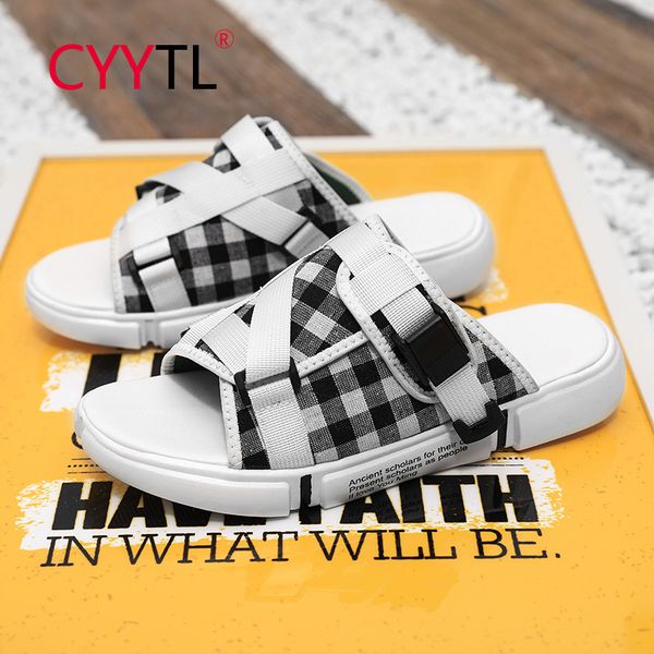 

cyytl мужские мягкие главные черной белая сетка главной тапочки лето лоферы открытого повседневной вьетнамки сандалии моды бич слайды, Black