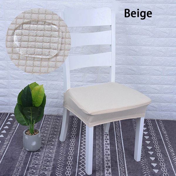 

waterproof solid color dining room chair protector cover elastic spandex polyester seat cover durable washable chair seat case