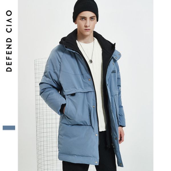 

mens designer long down coat fashion letters embroidery jackets hiphop stars niche brand windproof clothes for winter for wholesale, Black