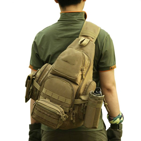 

protector plus 20-35l tactical sling bag 14" lapwaterproof molle militar backpack camping hiking hunting sport bag