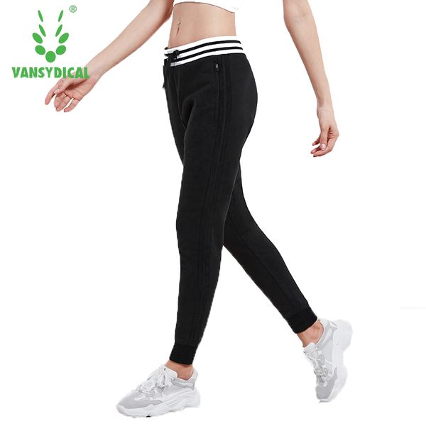 

vansydical autumn winter women running leggings sportswear thin loose exercise sports pants yoga trousers loose long female, Black;blue