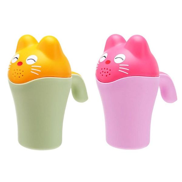 

cartoon cat bathing shower cup newborn baby shampoo bailer water ladle