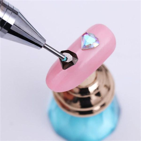 Equipamento de Arte Nail Art Arte de Jóias Ponto Duplo-Dirigido Rhinestone Ponto de Crayon Ferramentas de Perfuração Perfuração Ponto Caneta Nail Art Ferramenta