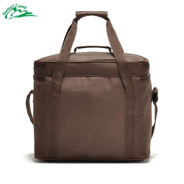 

jeebel 18l double-deck outdoor picnic basket bag storage thermal bag handbags shoulders camping cooler tote thermo