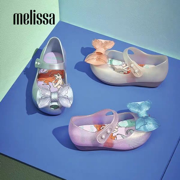 

мини мелисса ultragirl русалочка девушка желе сандалии 2020 new детская обувь soft melissa сандалии детские покрытием, Black;red