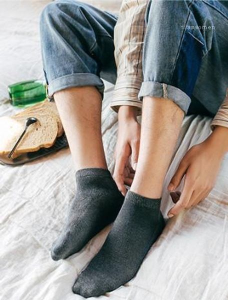 

sports socks casual underwear solid color mens summer socks white black dark gray khaki grey ankle