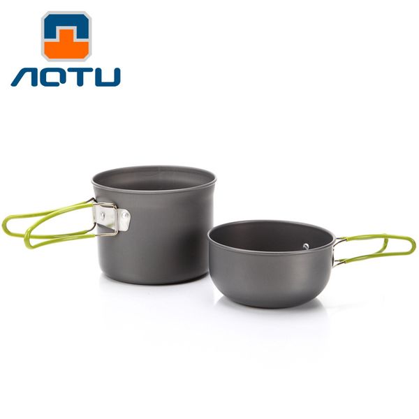

1-2 persons outdoor camping ultralight cookware utensils portable hiking picnic cooking pot pan