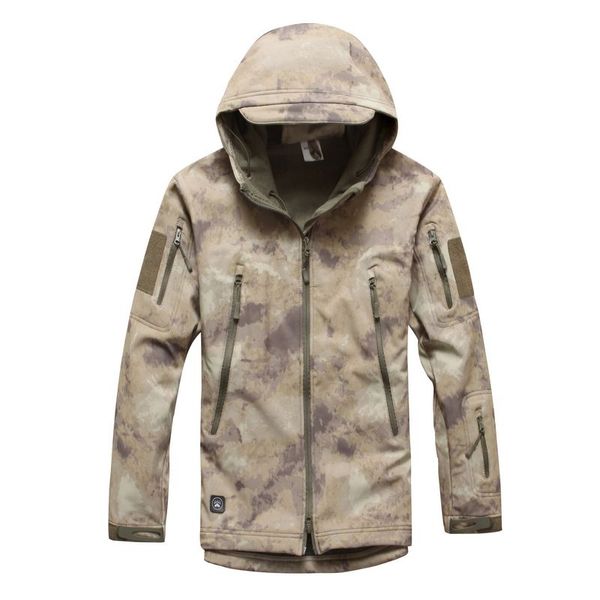

camo outdoor camping waterproof coats jacket hoodie softshell fleece lining jacket, Blue;black