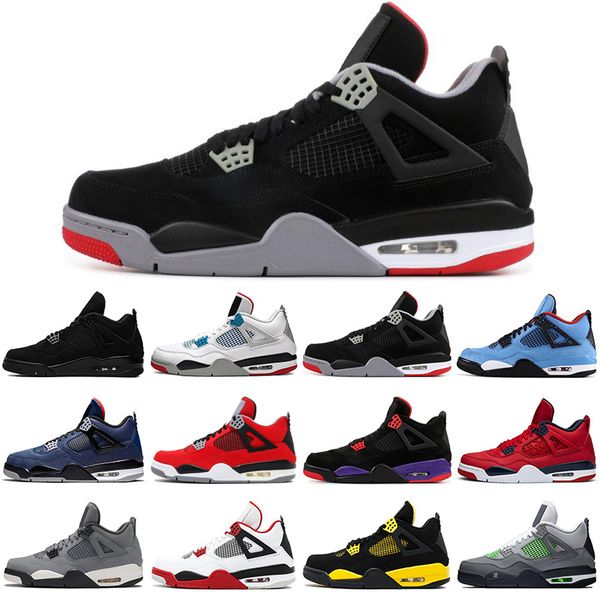 

jumpman 4 4s black cat men baskeball shoes what the bred cactus jack fire red punch mens trainers sports sneakers