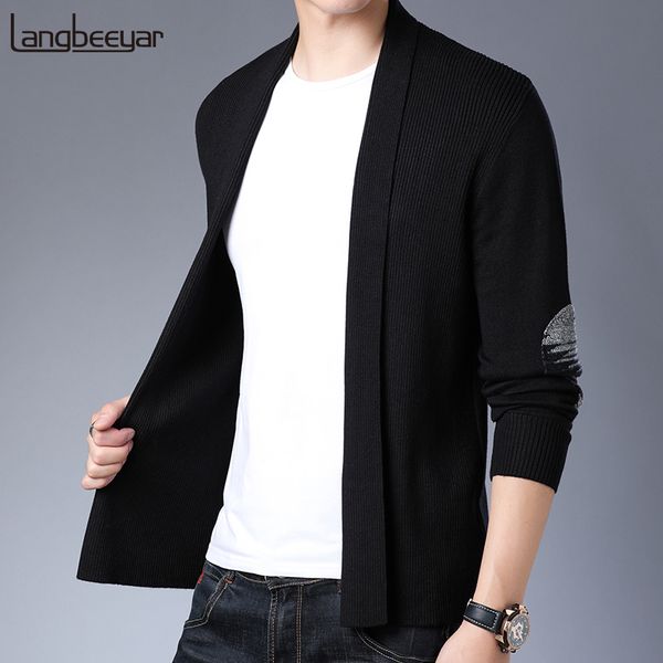 

2019 new fashion brand sweaters grade mens cardigan woolen slim fit jumpers knit autumn korean style casual men clothes, White;black