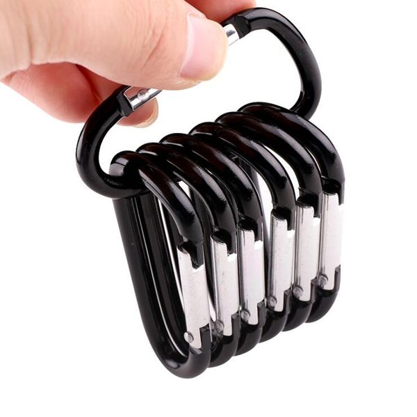 

d aluminum mountaineering buckle outdoor mountaineering buckle black thick quick hanging clip snap hook aluminum carabiner snap clip hook