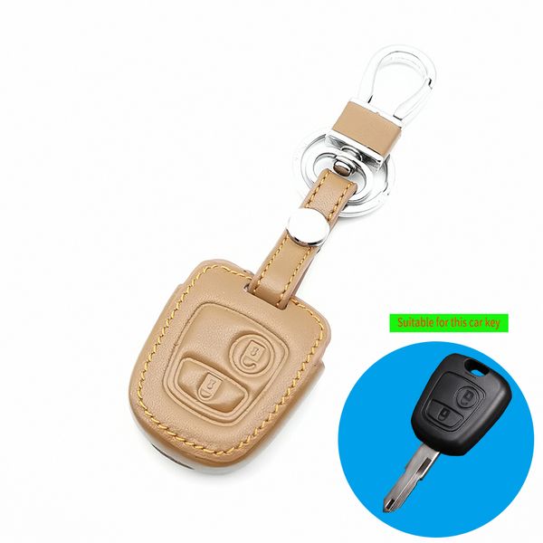 

leather car key case for c4 c5 leather case xsara picasso berlingo picasso aygo for 206 207 307 107 406 408