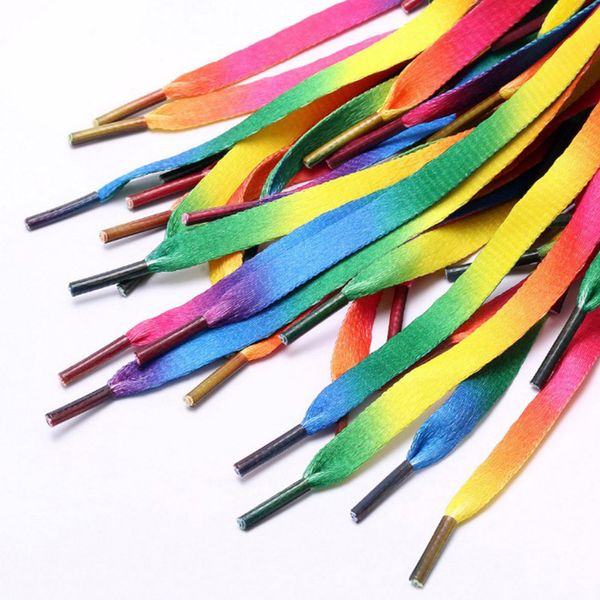 

flat candy color gradient shoe laces party camping boots shoelace canvas strings party camping shoelaces growing canvas strings, White;pink