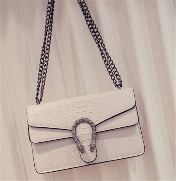 

designer handbags snake leather embossed fashion women chain crossbody bag designer messenger bags shoulder bag newset