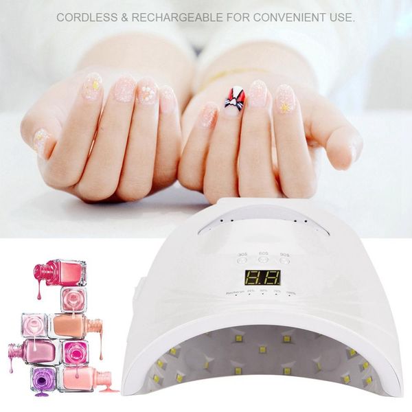 

48w nail dryer uv led nail gel polish curing light with bottom 30s/60s/90s timer lcd display for nails dryer