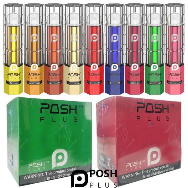 

Новые Posh PLUS одноразовое устройство Kit Vape Pen 280mAh 2,0 мл 500Puffs Укажи Бобы Картриджи Starter Kits Одноразовые портативные Ecigs Vapor