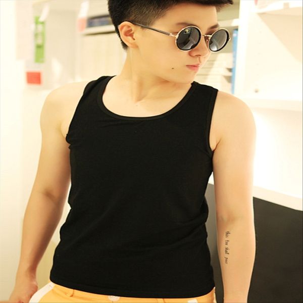 

les coon handsome neural breas breahable swea-absorbing one-piece exerior color les coon handsome neutral breast vest breathable sweat-absor, White