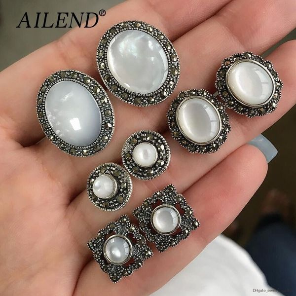 

Bohemian Opal Earrings Ms. Rhinestone Stud Earrings Bohemian Jewelry Vintage Jewelry Earrings 5 Pairs / Set New