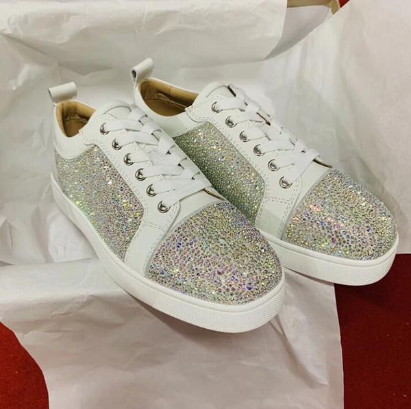 

red soles shoes junior strass orlato sneaker red bottom sneakers for women,men casual walking outdoor trainers party dress, Black