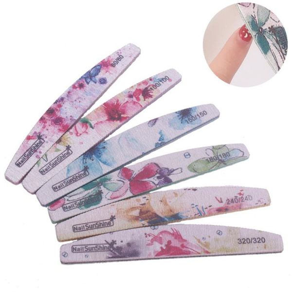 

flower design eva nail file buffing washable polishing sandpaper nail buffer manicure file nail accessoires tool f3496
