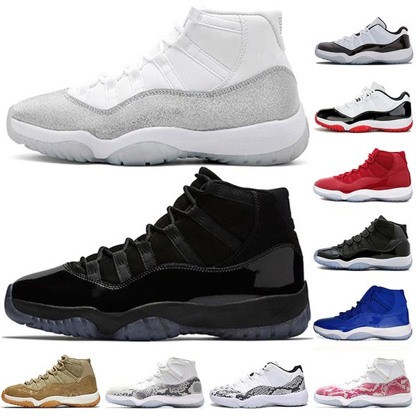 

2020 новый высокое качество бренда тренеров обуви дизайнер баскетбол ретро моды 11s 11 jumpman высокая обширные серый metallic silver olive