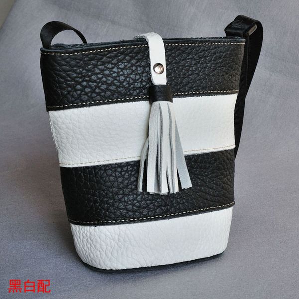 

2020 лето 100% кожа плеча подлинной сумки сумка женщина природа кожа малый телефон bucket bag