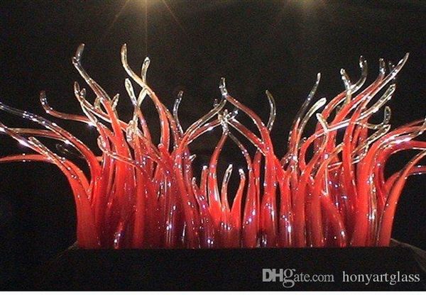 

modern murano glass pieces for garden art outdoor decoration red glass sculpture 100% mouth blown glass garden sculpture