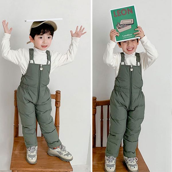 

winter warm overalls girls & boys winter thick pants cotton filling kids overalls baby girls clothes & boys clothes for 1-5 year, Blue