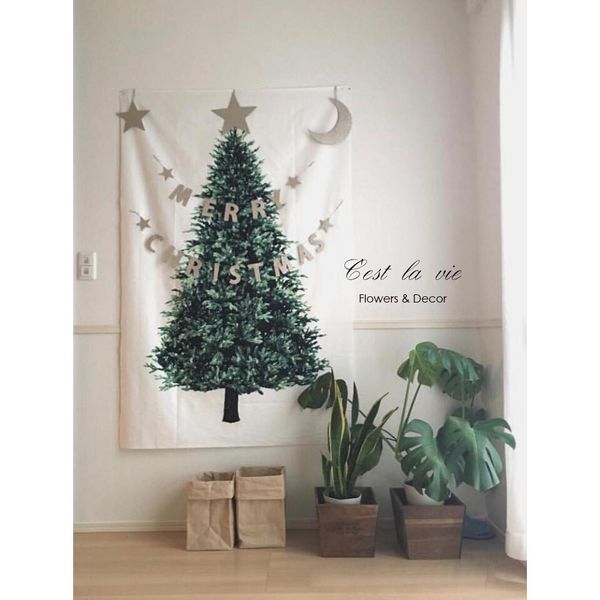 Christmas Tree Pine Hang Cloth Wall Decoration Cloth Small Fresh