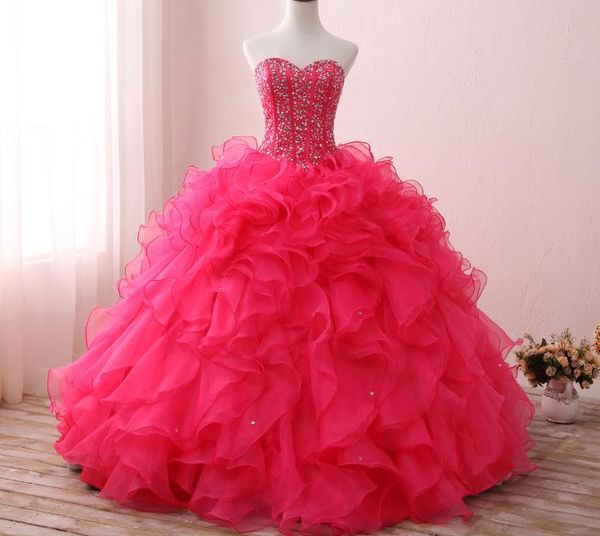 

роскошное пышное бальное платье с кристаллами quinceanera платья майор из бисера милая тюль многоуровневая юбка корсет sweet 16 dress длинны, Blue;red