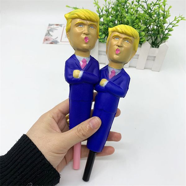 

donald trump squishy pen slow rebound decompression toy simulated cartoon funny pens slow rising squeeze stress relief novelty toys e11402