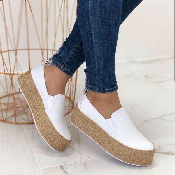 

s 2019 canvas flats women ladies espadrille shoes thick bottom flats shoes girls lace up round toe casual, Black