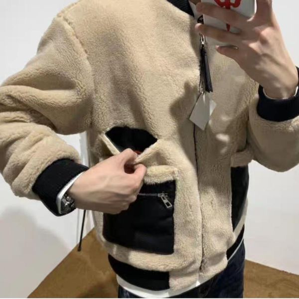 

19fw loewe warm and comfortable fleece casual fashion jacket couple women and mens designer coat hfxhjk044, Black;brown
