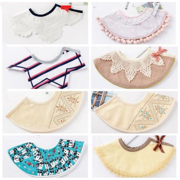 Bavaglino neonato panni del Burp del ragazzo della ragazza INS Designer Bib fumetto infantile del cotone moda Bandana tovagliolo impermeabile TLZYQ322 cotone Saliva Bavaglini Ruota