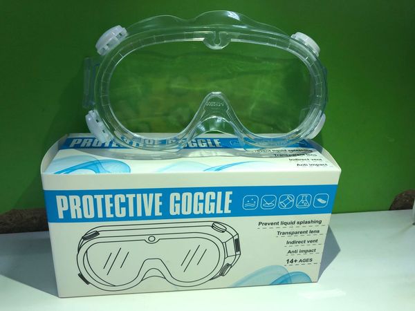 

in stock protective safety goggles cycling goggles wide vision anti-fog splashwindproof riding protective glasses working eyewear pc lens, Black;white