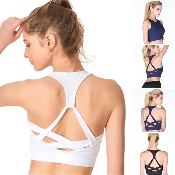 

new quick-dry women's back fitness running vest, Black;white