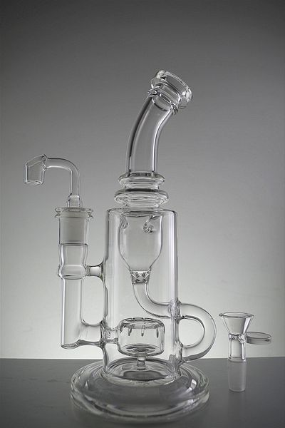 

Кальяны 10 'Высота Воронка воды гидромассажные Glass Bong с 14мм матовое чаша Quartz сосиска Прозрачные стекла Курительные трубки поставки по всему миру